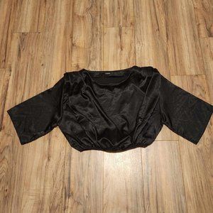 Boohoo Satin Crop Top
